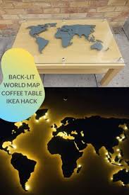 Back Lit World Map For Most Popular Ikea Coffee Table Ikea Hackers Ikea Coffee Table World Map Decor World Map Wall Art