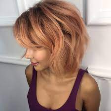 Dark Strawberry Hue By Andrea Barr Strawberry Blonde Hair Hair Styles Bob Haircut With Bangs