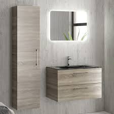 Quante volte capita di alzarsi la mattina, spesso anche in ritardo, precipitarsi in bagno per la routine mattutina, e trovare il lavabo puntualmente occupato, da figli, coinquilini, mariti, rallentando quindi tutte le operazioni mattutine prima del lavoro o della scuola. Composizione Bagno Con Mobile Da 80 Cm E Lavabo Nero Kamalu Bagno Colore Mobile Walnut