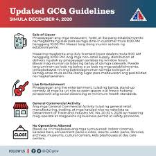 Other areas under gcq from june 16 to june 30, 2021 are baguio city, kalinga, mountain province, abra, and benguet in the cordillera administrative region; Qc Revises Gcq Age Restrictions Only Residents Aged 18 65 Allowed To Go Out Inquirer News