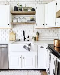 Removing The Upper Cabinets Above The Sink And Replacing Them With Open Shelves Was One Of The Best Decisions We Made Home Decor Kitchen Kitchen Kitchen Decor
