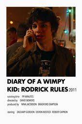 Diary Of A Wimpy Kid Rodrick Rules Movie Polaroid Poster Kids Movie Poster Movie Posters Vintage Movie Poster Wall