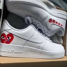 Nike Air Force 1 X Comme Des Garcons In 2020 Nike Air Shoes Nike Shoes Air Force Personalized Shoes