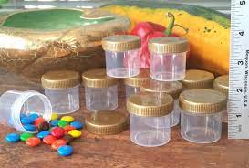 Made In America 90 Empty Plastic 1 Ounce Container Jar Gold Caps Top Lids 4305 Jar Gold Caps Cosmetic Jars