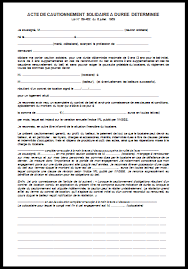 Caution Solidaire Modele Gratuit A Imprimer Word Et Pdf 2020