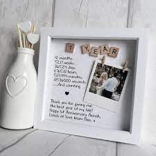 These unique anniversary gift ideas for him are sure to get your guy smiling. First Anniversary Frame Anniversary Gift Gift For Partner One Year Anniversary Paper Anniversary Gift Anniversary Gift For Wife Paper Gifts Anniversary Boyfriend Anniversary Gifts 1 Year Anniversary Gifts