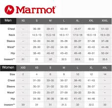 Marmot Pants Size Chart Best Picture Of Chart Anyimage Org