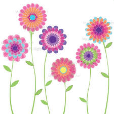 Popular Items For Flowers Decoration On Etsy Flower Art Flower Clipart Flower Stamp