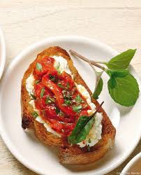 Crostinis Aux Poivrons Et A La Ricotta Recette Recette Recette Tartine Recettes De Cuisine