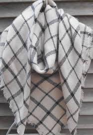 Black And White Checkered Scarf Festival Scarf Blanket Scarf Black And White Scarf Plaid Scarf Checkered Scarf Oversized Scarf Warm Scarf Winter Scarf Stadium Blanket Checkered Scarf Black And White Scarf Festival Scarves