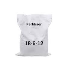 4 lbs nitrogen, 0 lbs phosphate, and 12 lbs potash. 18 6 12 Kellihers Feeds
