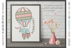 Download Hot Air Balloon Baby Birth Stats Template Birth Announcement Svg File By Cleancutcreative Thehungryjpeg Com