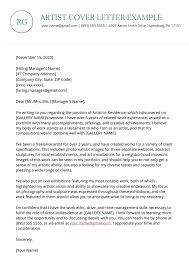 Use a cover letter for proposals to corporations and foundations, but not for federal or state grant applications. Artist Cover Letter Example Resume Genius