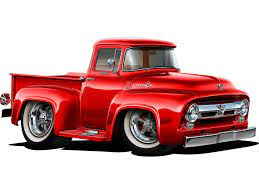 1956 Ford F 100 Pickup Truck Wall Decal Large Sizes Choose Etsy Pickup Trucks Hot Rod Trucks Truck Art