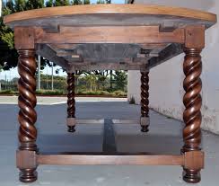 Expandable Barley Twist Dining Table In Vintage Walnut By Petersen Antiques Dining Table Custom Dining Tables Extension Dining Table