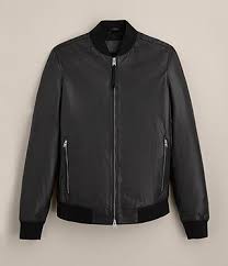 Allsaints Uk Mens Mower Leather Bomber Jacket Black Leather Bomber Jacket Leather Jacket Men Black Bomber Jacket