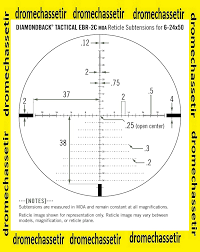 10 11 diamondback tactical ® riflescope basic windage correction using drop line on reticle basic moving lead correction when using the reticle for elevation correction rather than dialing, you can still use the moa related manuals. Lunette Vortex Diamondback Tactical Premier Plan Focal 6 24x50 Reticule Ebr 2c Mrad Dbk 10029