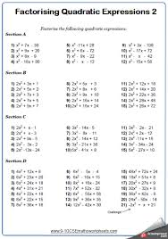 Grade 10 mathematics teachers guide. Factorising Equations Worksheet Tessshebaylo
