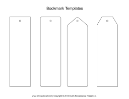 blank bookmark templates make your own bookmarks