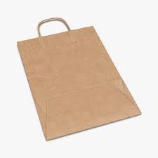 Paper Bag With Handle Folded 3d Model Ad Bag Paper Handle Model With Images Photoshop Original Modern Resume Template 3d Model