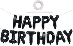 See more ideas about happy birthday black, happy birthday, woman quotes. Amazon Com Black Happy Birthday Balloons Banner 16 Inch Mylar Foil Letters Birthday Sign Banner Balloon Bunting Reusable Ecofriendly Material For Girls Boys Kids Adults Birthday Decorations And Party Supplies Home