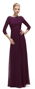 Modest Eggplant Mother Of The Groom Dresses With Sleeves Plus Size Groom Dress A Line Wedding Dress With Sleeves Wedding Dress Long Sleeve