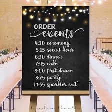 Order Of Events Timeline Sign Printable Wedding Day Schedule Of The Day Personalized List Ceremony Reception Cocktail Chalkboard Digital In 2020 Wedding Day Schedule Wedding Reception Timeline Reception Timeline