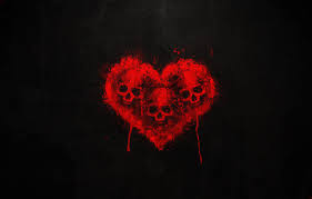 Download and use 4,000+ bloody heart stock photos for free. Wallpaper Blood Heart Skull Black Background Three Skulls Images For Desktop Section Raznoe Download