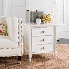 Shop nightstands at hsn.com where you will find a range of different nightstands and bedroom accent tables, from simple, sleek designs to more ornate styles. Safavieh Mina 25 In 3 Drawer Modern Coastal Bamboo Nightstand Walmart Com Walmart Com