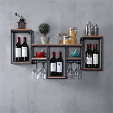 Etagere Murale A Vin En Metal Pour Bar Porte Verre A Vin En Bois Porte Gobelet Cave A Vi En 2020 Porte Verre A Vin Decoration De Coin Living Room Decor Apartment
