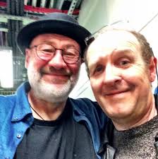 Aftershow Aylesbury with my old friend Diz Minnitt who joined Marillion  with me back in Jan 81 as bass player after responding to an ad for  bassist/Vocalist in "Musicians Only" . The