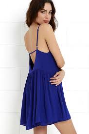 Dream State Royal Blue Babydoll Dressat Lulus Com With Images Blue Babydoll Dress Black Dresses Casual Electric Blue Dresses
