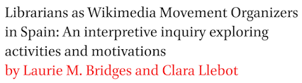 This wiki has been operating since december 23, 2019, has a total of 191 pages, and 18,800 contributions have been made! Librarians As Wikimedia Movement Organizers In Spain An Interpretive Inquiry Exploring Activities And Motivation