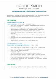 Find lawn care jobs, post lawn care job openings for free. Landscape Crew Leader Resume Samples Qwikresume