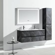 Due lavabi gemelli vuol dire doppio utilizzo, doppio spazio, doppia comodità, doppio lavandino, doppio specchio. Set Mobile Arredo Bagno Roma Stone Con Doppio Lavabo Color Grigio Antracite 120 Cm Cod 00004667