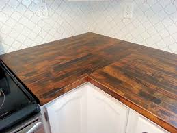 Learn how to build diy wood countertops for your cool wood projects not only means you have a unique worktop for your kitchen, but. Kitchen Appealing Wood Butcher Block Countertop Endearing Ikea Countertops With White Cabinet A Wood Countertops Kitchen Diy Wood Countertops Wood Tile Kitchen