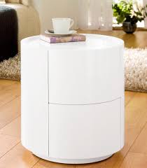 H jinhui metal end table side table waterproof small circular bedside table with round clear glass table coffee end table with two tire circular shelves on three straight metal legs. White Bedside Tables Our Pick Of The Best Ideal Home