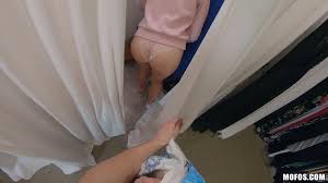 POV fuck in a changing room with a lovely babe  Teen Porno XXX