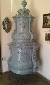 Barock Kachelofen Blau Antiker Herd Barock Kachelofen