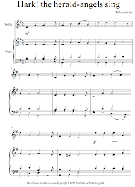 Mendelssohn Hark The Herald Angels Sing Sheet Music For Violin Sheet Music Violin Sheet Music Piano Music