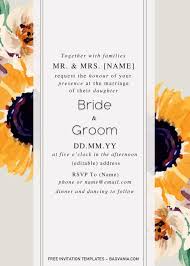 For an easier job, you can download free wedding menu templates online. Sunflower Wedding Invitation Templates Editable With Microsoft Word Free Printable Birthday Invitation Templates Bagvania