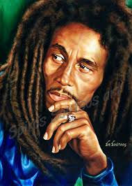 Bob Marley painting portrait