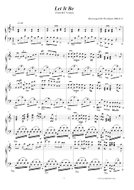 ☆ Let It Be ( 楽譜) - PDF無料ピアノ譜 gakufu | 香港ポップピアノ協会 ☆