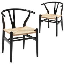 Milan Direct Black Natural Replica Hans Wegner Wishbone Chairs Reviews Temple Webster In 2020 Esszimmerstuhl Hans Wegner Stuhle