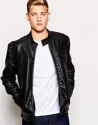 Men S Fashion Leather Slim Fit Jacket Faux Leather Jacket Men Leather Jeans Men Faux Leather Biker Jacket