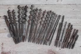 Vintage Wood Auger Bits Lot Of Assorted Brace Bit Drills Old Tools Old Tools Antique Hand Tools Vintage Wood