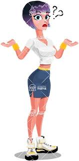 Check spelling or type a new query. Modern Short Hair Girl Cartoon Character Feeling Confused Graphicmama