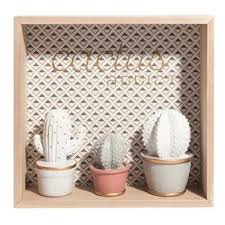 Quadro 3 Statuette A Motivi Triangolari 27x26 Cm Cactus Addict Decoration Maison Du Monde Decoration Maison Deco Maison Du Monde