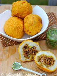 Colombian Style Stuffed Potatoes Papas Rellenas Colombianas Recipe Colombian Food Food Recipes