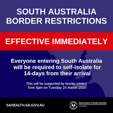 Australia's state and territory border restrictions are set to change again. Sa Health On Twitter All People Entering South Australia Must Isolate For 14 Days From Their Arrival This Applies To South Australians Other Australians And Other Travellers And Will Be Supported By Border